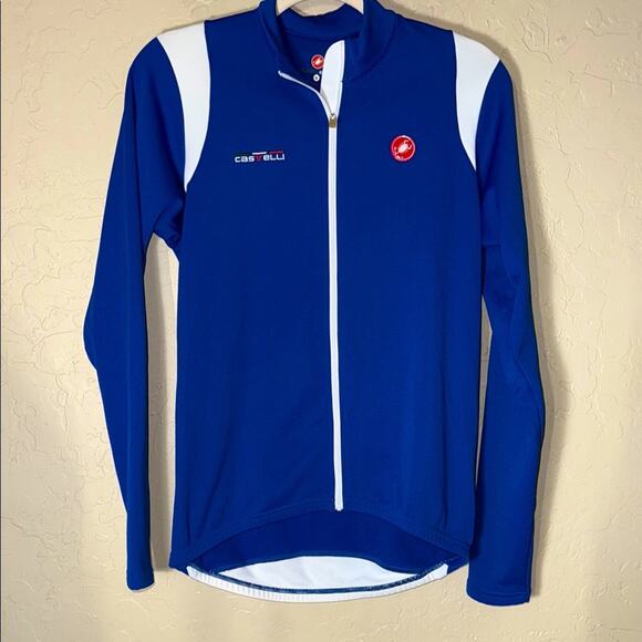 Castelli women’s blue full zip cycle jacket size medium - Picture 1 of 7